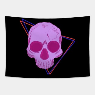 Purple Skull in triangle Tapestry