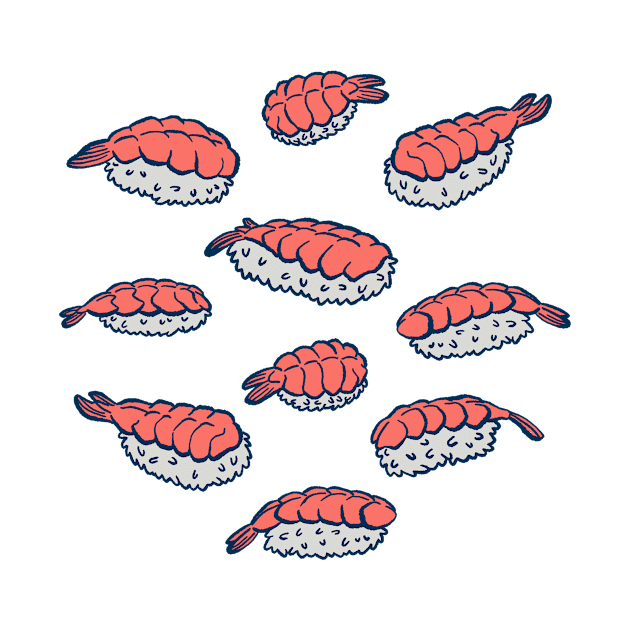 Shrimp Nigiri by Carabara Designs