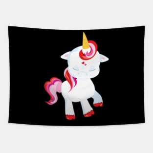 Kids Valentine Cute Unicorn Valentine Tapestry