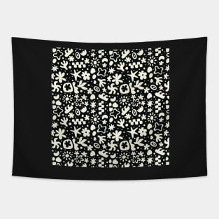 MATISSE ABSTRACT CREAM AND BLACK Tapestry