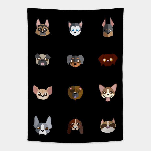 Puppies Tapestry by Tooniefied