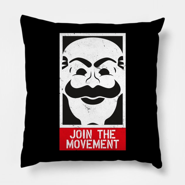 Join The Movement Pillow by Oneskillwonder