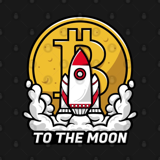 rocket bitcoin to the moon by noorshine