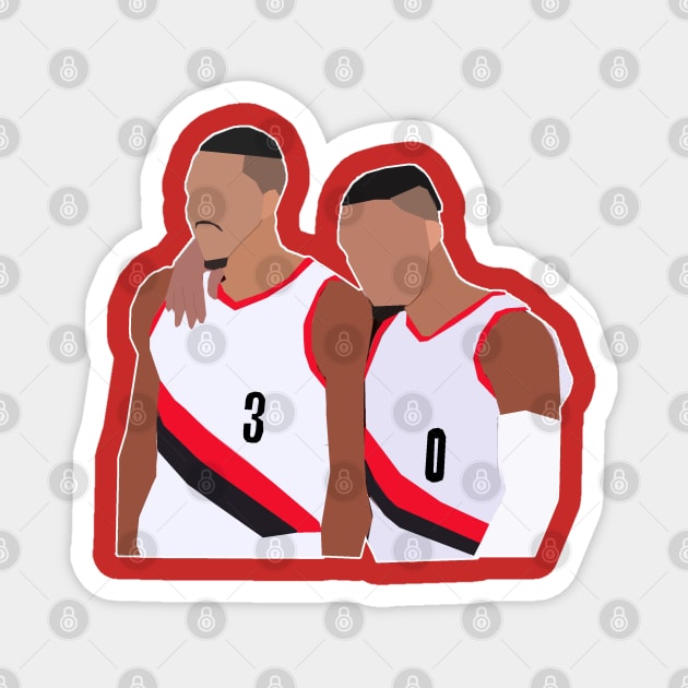 Damian Lillard + CJ McCollum Magnet by xavierjfong