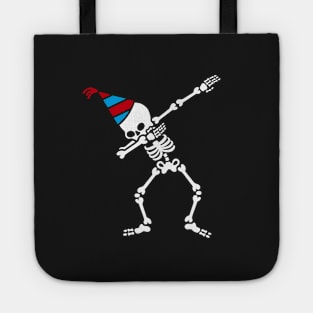 Dab skeleton dabbing birthday party Tote