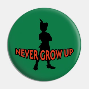 Peter Pan - Never Grow Up Pin