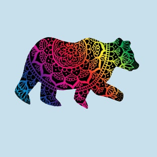 Rainbow Mandala Pride Bear T-Shirt