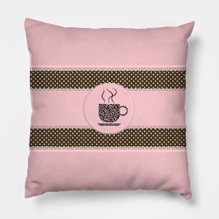 Pink coffee design Pillow