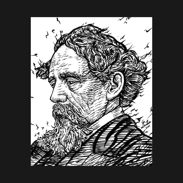 CHARLES DICKENS - ink portrait .2 by lautir