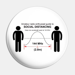 Amateur radio Social Distancing Pin