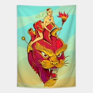 Heart Tiger Tapestry