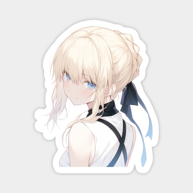 Saber Fate Grand Order Illustration Magnet by Graphicvibestore