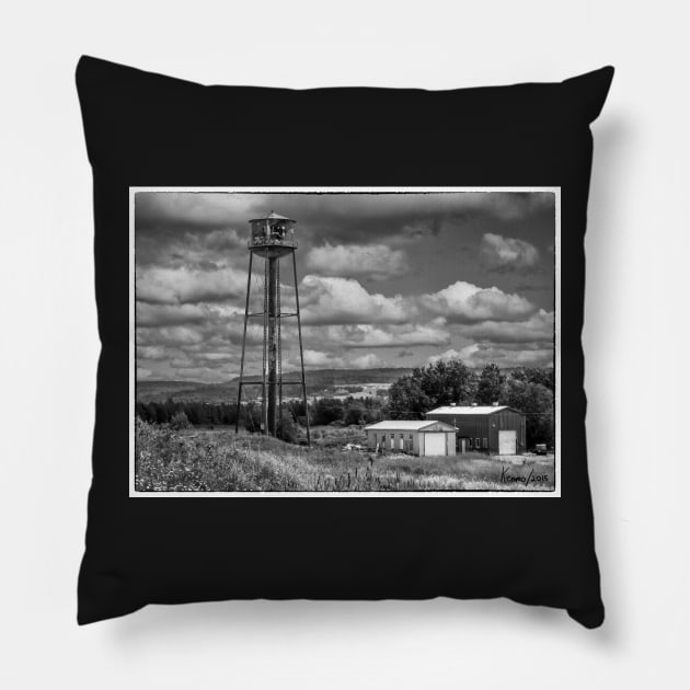 Water Tower in Hillsborough New Brunswick Pillow by kenmo