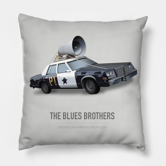 The Blues Brothers - Alternative Movie Poster Pillow by MoviePosterBoy