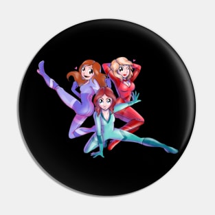 Damsel Superheroes Pin