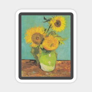 Sunflowers in a vase by van Gogh Magnet