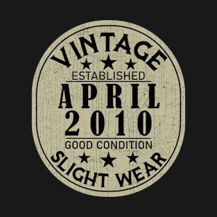 Vintage Established April 2010 - Good Condition Slight Wear T-Shirt