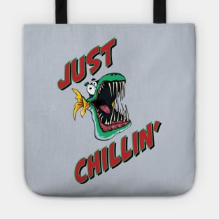 Just Chillin' Doorslammer Gasser or Funny Car Drag Racing Motif Tote