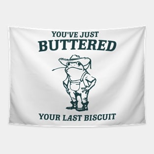 You've Just Buttered Your Last Biscuit Vintage Style Shirt, Retro Unisex Adult T Shirt, Vintage Frog T Shirt, Nostalgia Tapestry