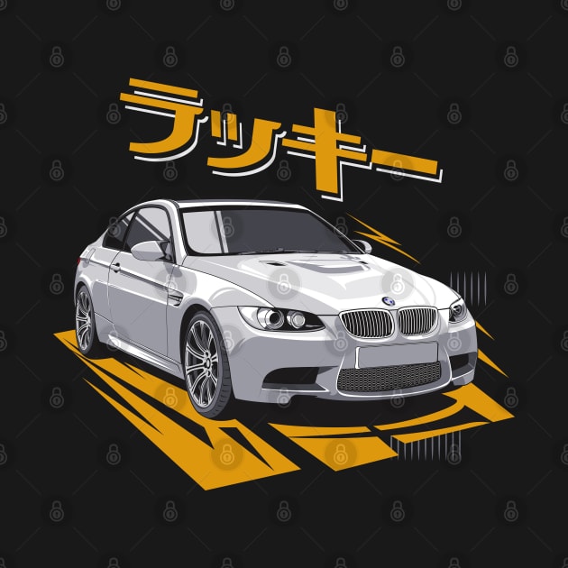 BMW car with lucky letters (in Japanese characters) by Brainlight