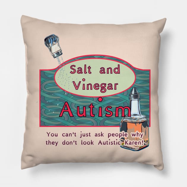 Salt and Vinegar Autism Pillow by LondonAutisticsStandingTogether