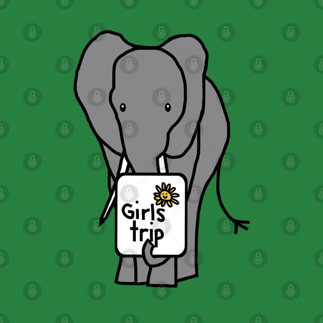 Grey Elephant goes on Girls Trip by ellenhenryart