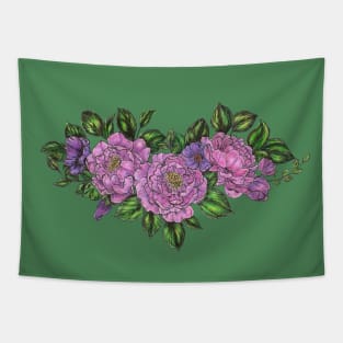 Peony flowers Tapestry