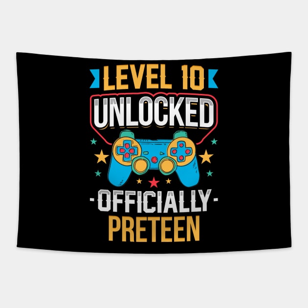 Level 10 Unlocked Official Preteen 10th Birthday Tapestry by aneisha