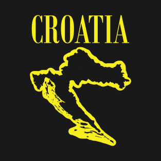 Vibrant Croatia: Unleash Your 90s Grunge Spirit! T-Shirt