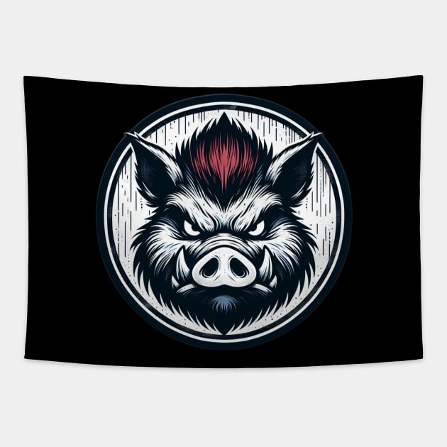 angry hog Tapestry by Anthony88