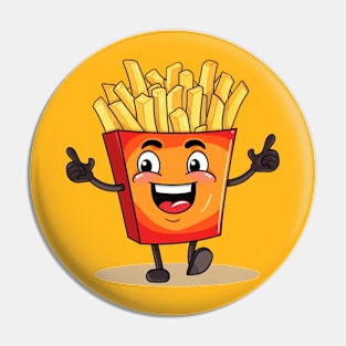 kawaii french fries T-Shirt cute potatofood Pin