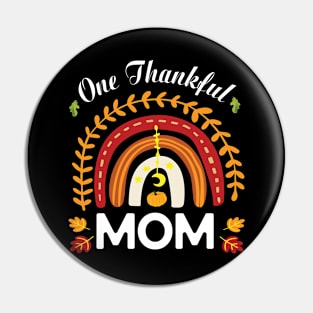 Autumn Fruits Rainbow Happy Thanksgiving One Thankful Mom Pin