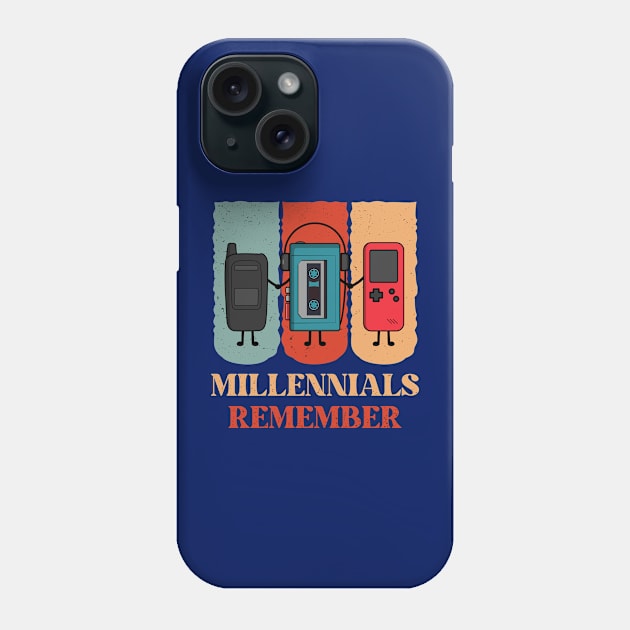 Millennials Never Forget Retro Vintage Novelty Funny Phone Case by Cool Teez