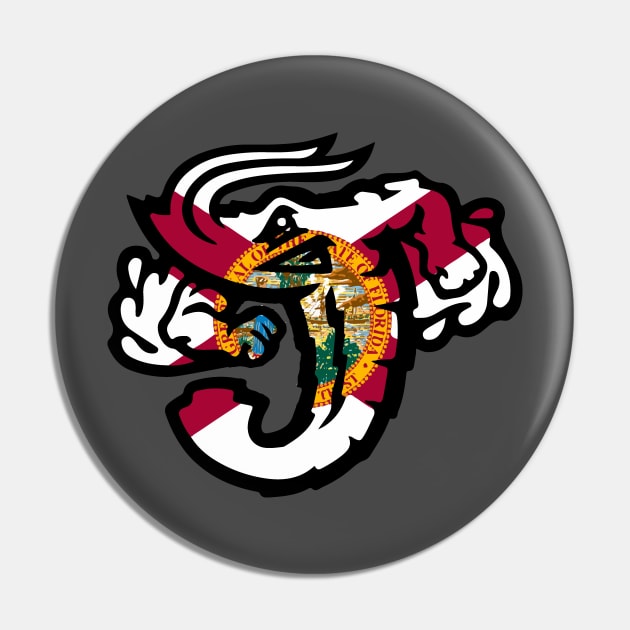 Jacksonville Jumbo Shrimp Florida Flag Pin by justin_weise