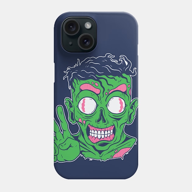 Funny Zombie Monster Cartoon Phone Case by SLAG_Creative