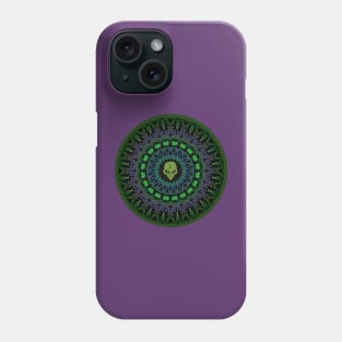 GREEN Alien Head Phone Case