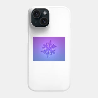 Violet Blue Fractal Snowflake Phone Case