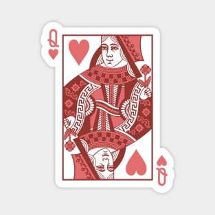 Queen of heart playing card Magnet