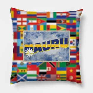 Nauru Vintage style retro souvenir Pillow