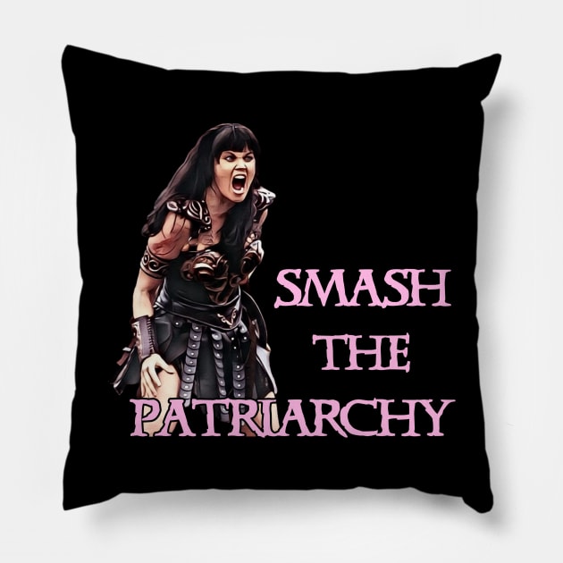 Xena Smash The Patriarchy Pillow by CharXena