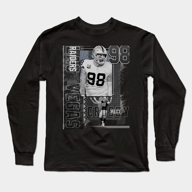 Rinkha Maxx Crosby Football Paper Poster Raiders 2 Long Sleeve T-Shirt