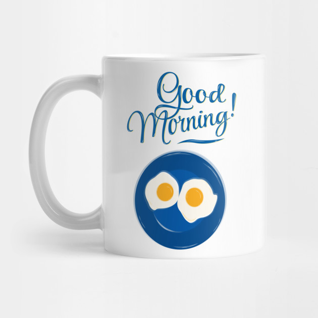 Good Morning With Smiling Eggs Smiling Face Mug Teepublic