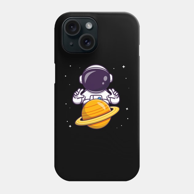 Astronaut Control Planet Cartoon Phone Case by Catalyst Labs