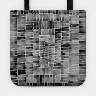 Watercolor abstract rectangles - black and white Tote