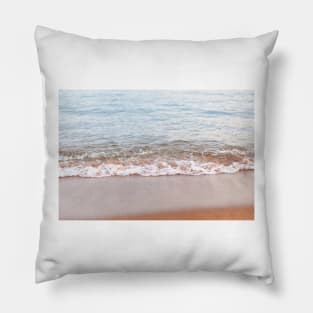 Relaxing Waves and Sandy Beach in Summer Pillow