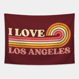 Retro Vintage Sunset I Love Los Angeles USA State Tapestry