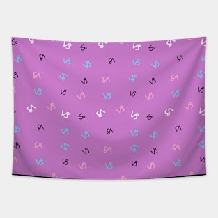 Monogram Capricorn Horoscope Sign Zodiac Sign Astrology Symbol Tapestry