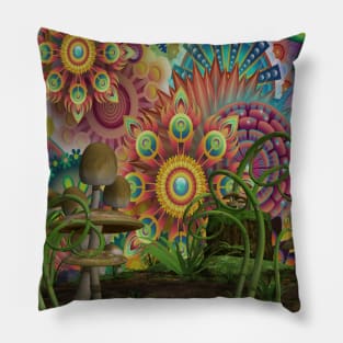 Magic Mushrooms Party - Psilocybin Mushrooms - Fungi Camping - Fungus Gift - Hippie - Psychedelic Festival Pillow