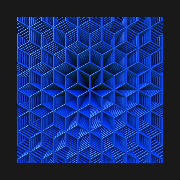 3D Effect - Blue Wireframe by lyle58