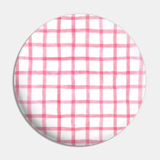 Red watercolour checkered - Open Pin